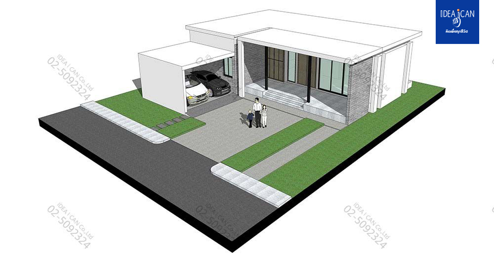 แบบบ้านชั้นเดียวสไตล์โมเดิร์น, แบบบ้าน 1 ชั้น, แบบบ้าน 2 ห้องนอน, ห้องน้ำสไตล์โมเดิร์น, พื้นที่ใช้สอย 171 ตร.ม., FF-H1-17101.09, แบบบ้านสไตล์โมเดิร์น, แบบบ้านโมเดิร์น, แบบบ้าน modern , รับเหมาก่อสร้าง, รับออกแบบ, รับออกแบบชั้นเดียว,แบบบ้านชั้นเดียว