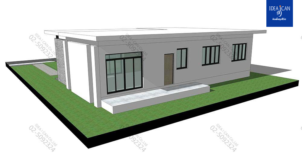 แบบบ้านชั้นเดียวสไตล์โมเดิร์น, แบบบ้าน 1 ชั้น, แบบบ้าน 2 ห้องนอน, ห้องน้ำสไตล์โมเดิร์น, พื้นที่ใช้สอย 182 ตร.ม., FF-H1-18201.09, แบบบ้านสไตล์โมเดิร์น, แบบบ้านโมเดิร์น, แบบบ้าน modern , รับเหมาก่อสร้าง, รับออกแบบ, รับออกแบบชั้นเดียว,แบบบ้านชั้นเดียว