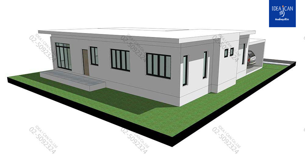 แบบบ้านชั้นเดียวสไตล์โมเดิร์น, แบบบ้าน 1 ชั้น, แบบบ้าน 2 ห้องนอน, ห้องน้ำสไตล์โมเดิร์น, พื้นที่ใช้สอย 182 ตร.ม., FF-H1-18201.09, แบบบ้านสไตล์โมเดิร์น, แบบบ้านโมเดิร์น, แบบบ้าน modern , รับเหมาก่อสร้าง, รับออกแบบ, รับออกแบบชั้นเดียว,แบบบ้านชั้นเดียว
